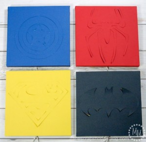 DIY Superhero Backlit Canvas Kids Art