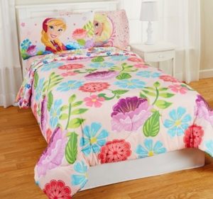 Disney Frozen Full and Twin Sheets and Comforter Set, Floral Breeze