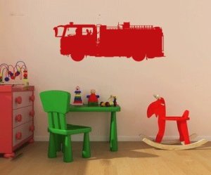 Fire Truck Vinyl Wall Decal