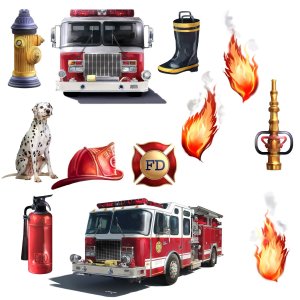 Fire Truck Wall Decals