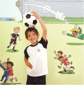 FunToSee Room Makeover Wall Sticker Decal Kit, Soccer