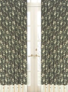 Green Camo Window Treatment Panels by Sweet Jojo Designs