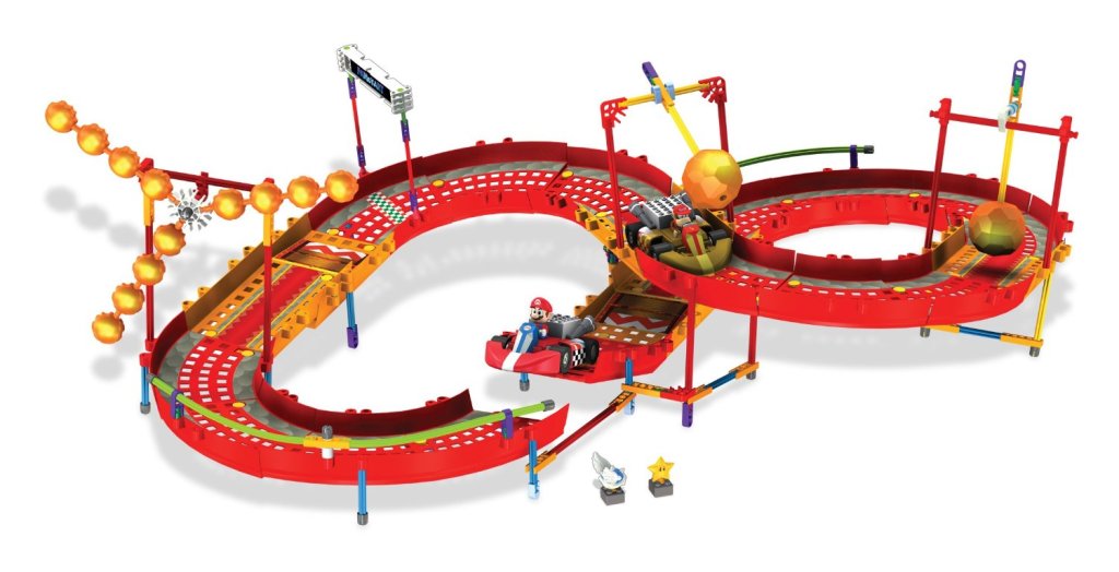 K'NEX Nintendo Mario Kart Wii Mario and Diddy Kong Fire Challenge Building Set