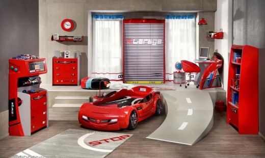 Kids race car room