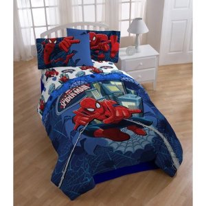 Marvel Ultimate Spiderman Full Comforter & Sheet Bedding Set Spider-Man