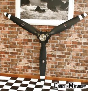 McCauley 3-Bladed Ground-Adjustable BLACK Metal Aviation Art Airplane Propeller