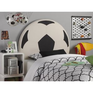 Powell Furniture Upholstered Soccer Ball Headboard, Twin