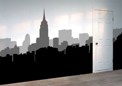 Skyline wall mural