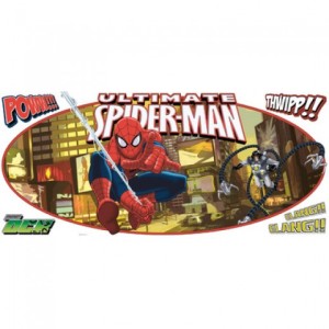 Spiderman Ultimate Spiderman Headboard Peel and Stick Giant Wall Decal