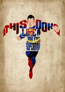 Superman - Minimalist Typography Poster