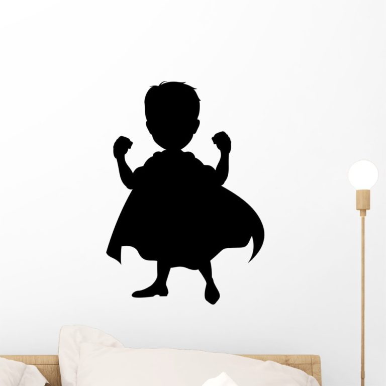Wallmonkeys Superhero Silhouette for You Design Peel and Stick Wall